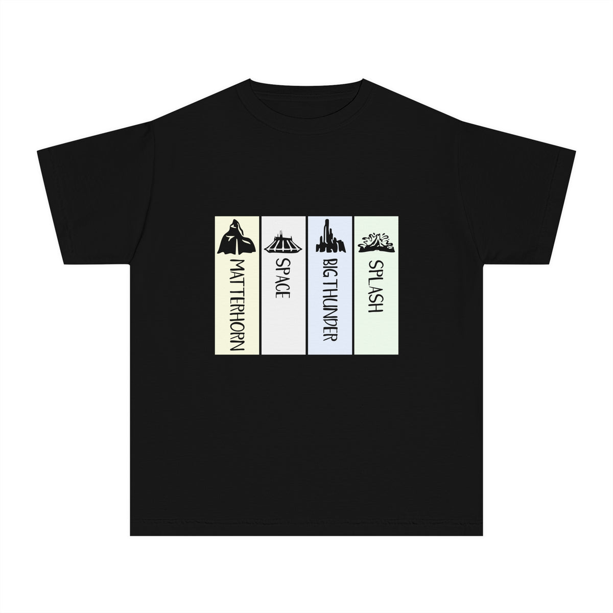 Adventure Awaits Youth Midweight Tee, The Mountains at Disneyland